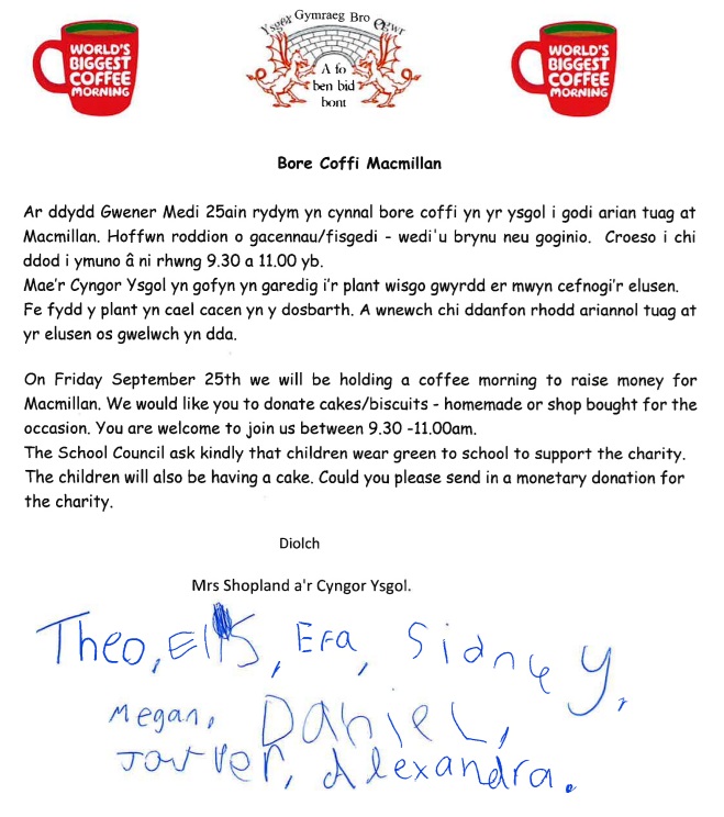 Llythyr Macmillan Letter 2026newydd